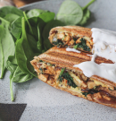 Sajtos-spenótos vegán tortilla